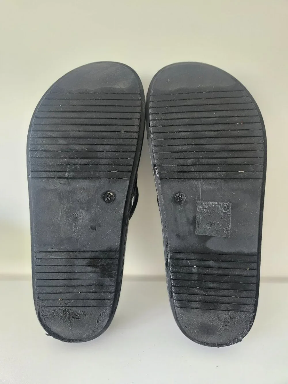 Madden Girl Fowler Black Platform Slide Sandals, Size 8